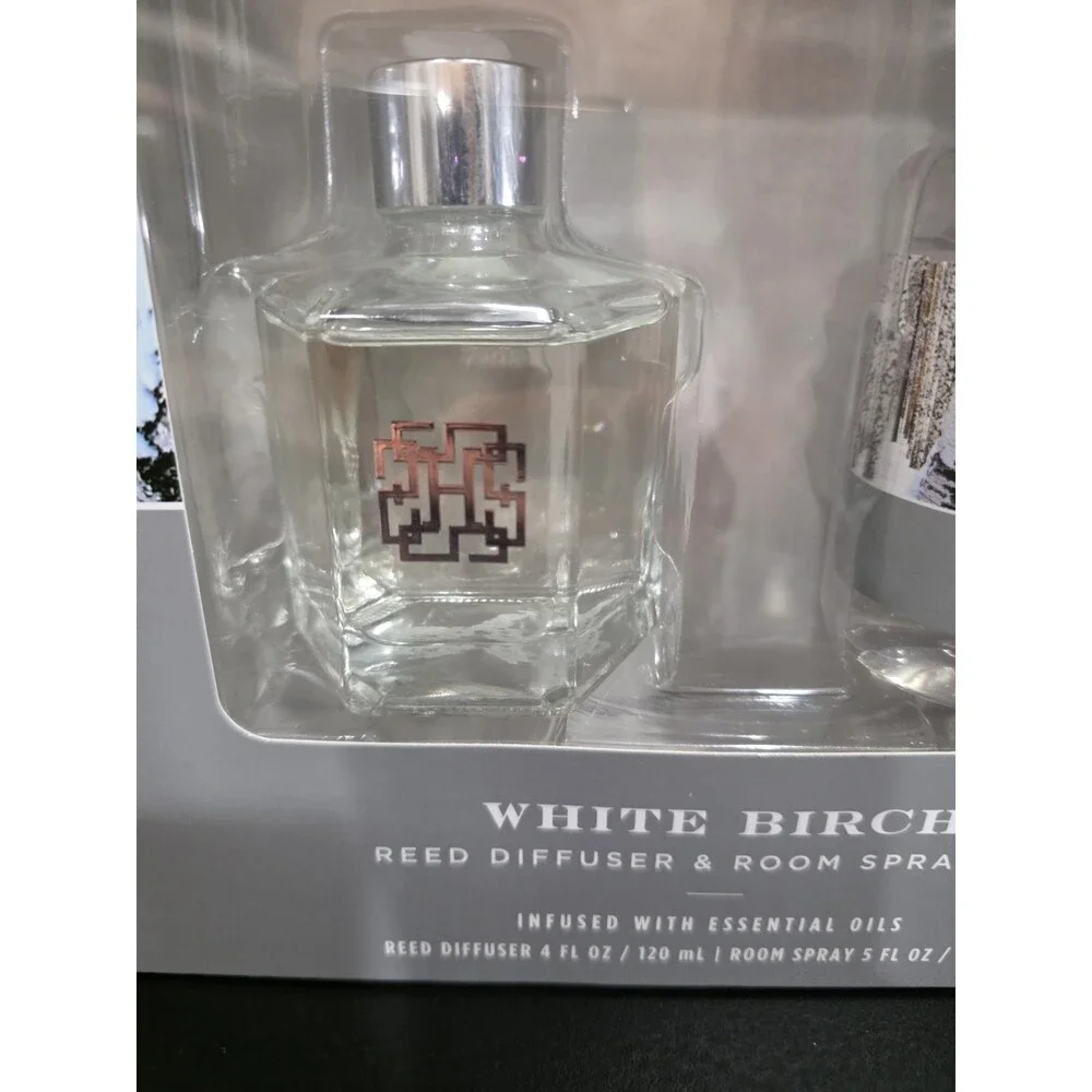 HomeWorx Slatkin Co White Birch Reed Diffuser Room Spray Gift Set Essential Oils